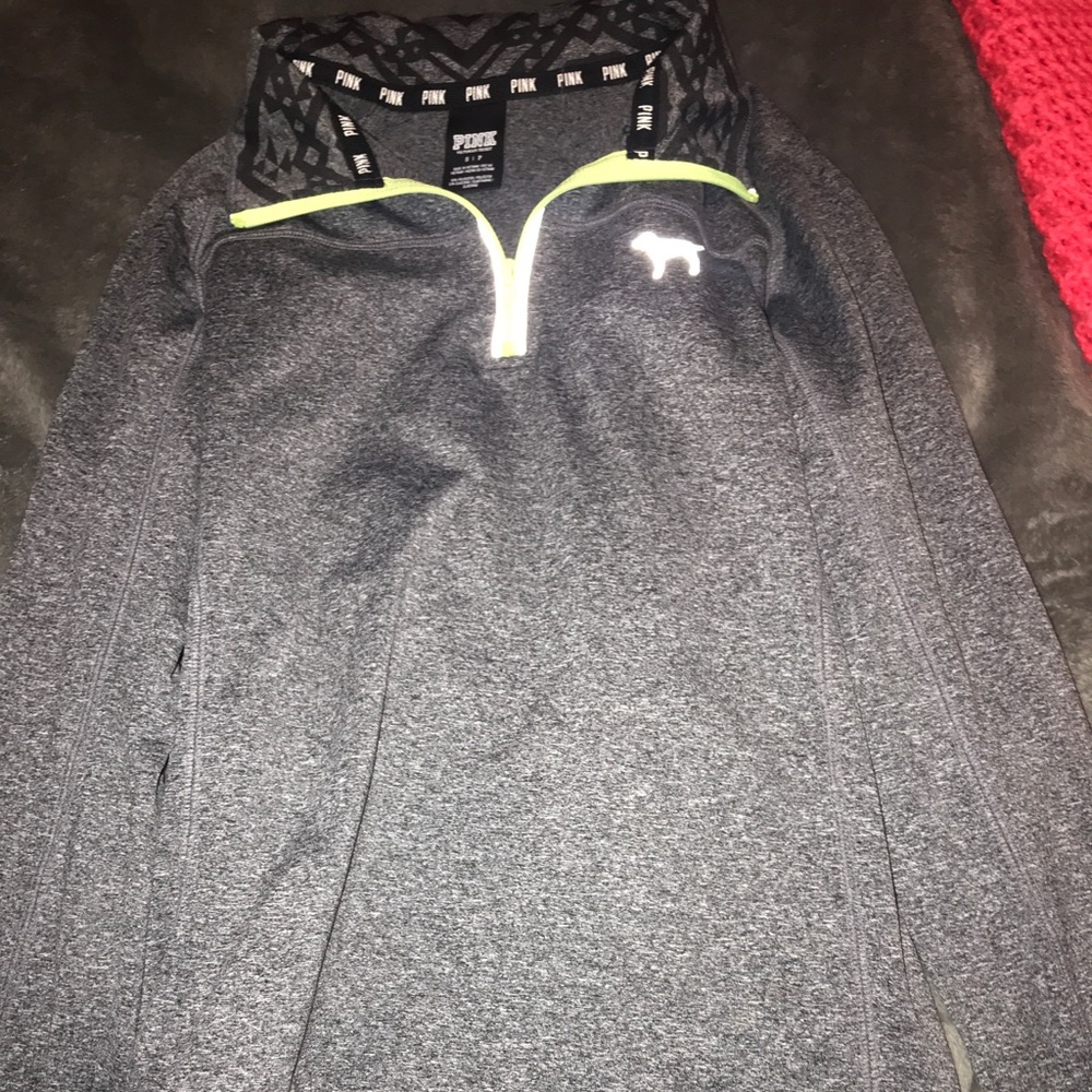Pink pullover quarter zip